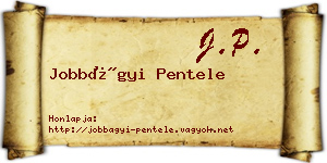 Jobbágyi Pentele névjegykártya